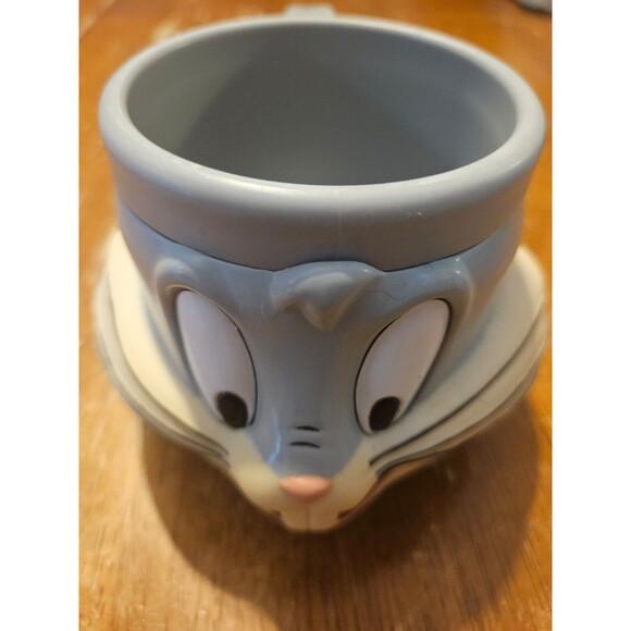 Bugs Bunny 3D Plastic Mug 1992 Warner Bros Vintage Cup Looney Tunes - Picture 7 of 8